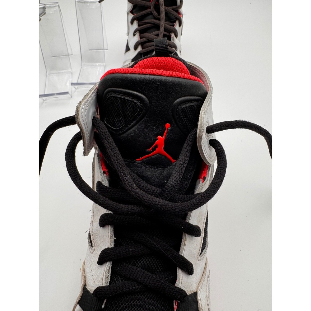 Jordan Flight Club 91 Kids White Black Infrared Basketball Shoes 555472-102 - Picture 10 of 16